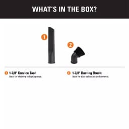 RIDGID 1-7/8 in. Dusting Brush and Crevice Tool Vacuum Attachment Kit thumbnail 2