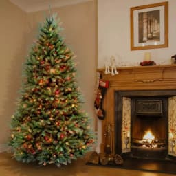 National Tree Company 7 ft. Dunhill Fir Artificial Christmas Tree with 700 Multicolor Lights thumbnail 2