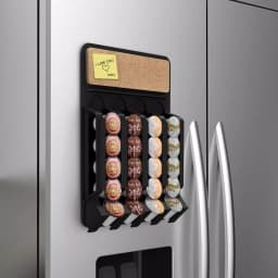 Mind Reader Mounty 20-Capacity Wall Mounted Black K-Cup Dispenser for Keurig Pods thumbnail 4