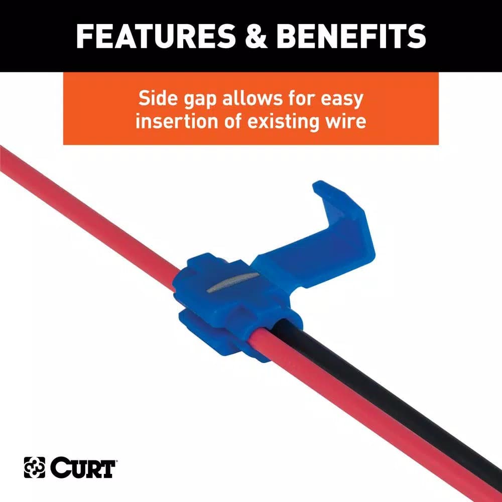 CURT Snap Lock Tap Connectors, 18-14 Gauge Wire, 100-Pack
