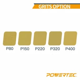 POWERTEC 6 in. 80-Grit Aluminum Oxide PSA Sanding Discs, 100-Pack thumbnail 3