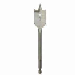 Milwaukee 1 in. x 6 in. Flat Wood Boring Spade Bit with 1/4 in. Hex Shank thumbnail 1