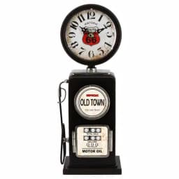 Yosemite Home Decor Old Town Black Gas Pump Table Top Analog Clock thumbnail 1
