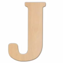 Jeff McWilliams Designs 15 in. Oversized Unfinished Wood Letter (J) - Industrial Style Wall Decor thumbnail 1