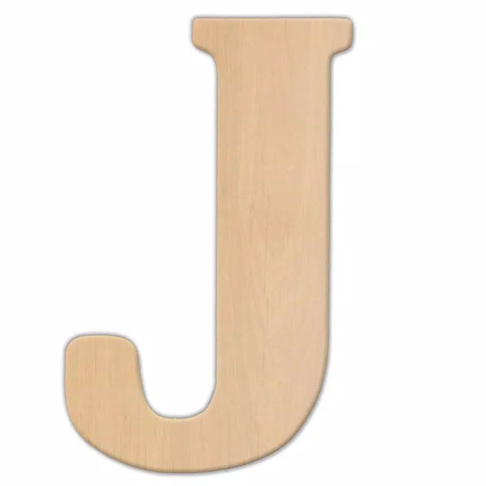 Jeff McWilliams Designs 15 in. Oversized Unfinished Wood Letter (J) - Industrial Style Wall Decor