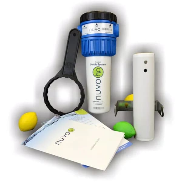 NuvoH2O Studio Salt-Free Eco-Friendly Water Softener System for Apartments and RVs