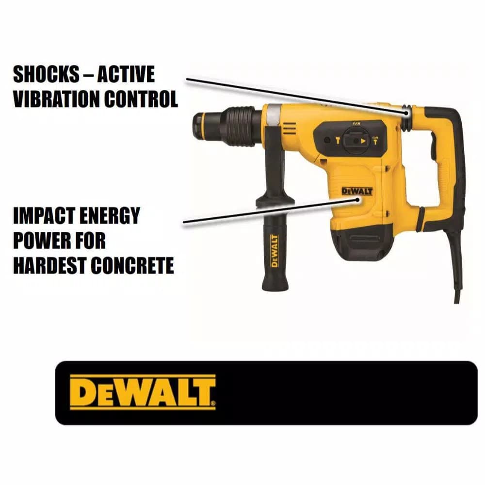 DEWALT 10.5 Amp 1-9/16 in. SDS-Max Corded Rotary Hammer with Active Vibration Control and Case