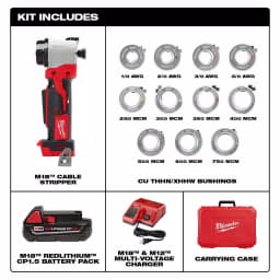 Milwaukee M18 Cordless Cable Stripper Kit for Cu THHN/XHHW Wire, 18V thumbnail 2