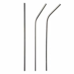 Unbranded G-Force 14-Pack Reusable Stainless Steel Straw Set with 2 Cleaning Brushes thumbnail 1