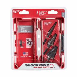 Milwaukee SHOCKWAVE Titanium Step Bit & Cobalt RED HELIX Drill Bit Set, 18-Piece thumbnail 9