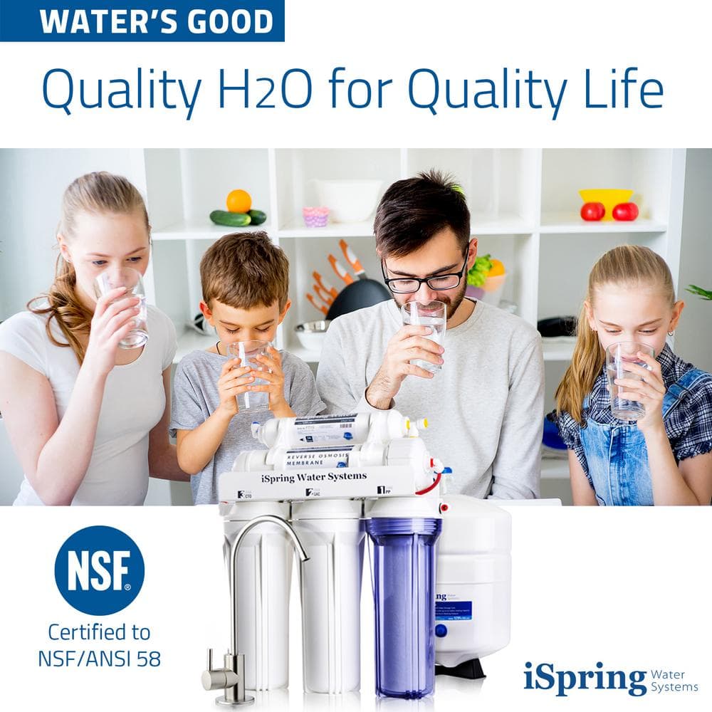 iSpring RCC7 5-Stage Under Sink Reverse Osmosis Drinking Water Filtration System, 75 GPD, NSF Certified