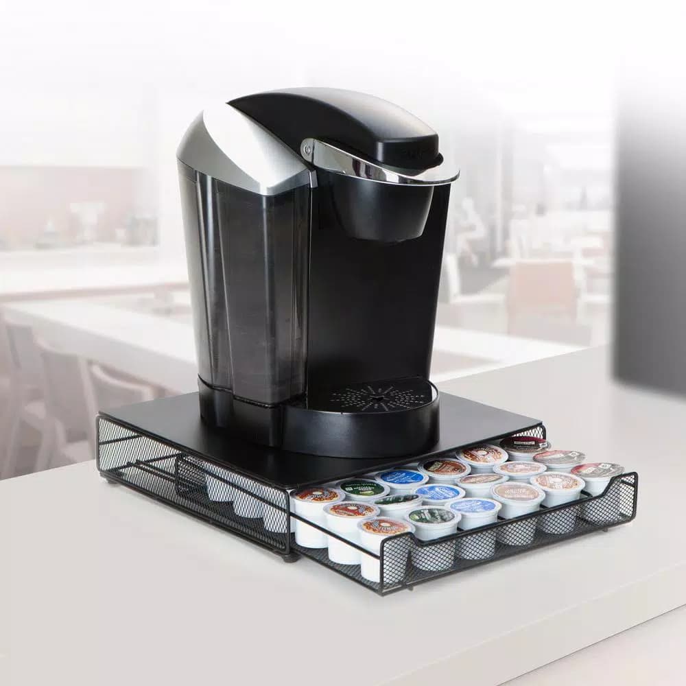 Mind Reader Bam 36-Capacity Metal Mesh Coffee Pod Storage Drawer - Black