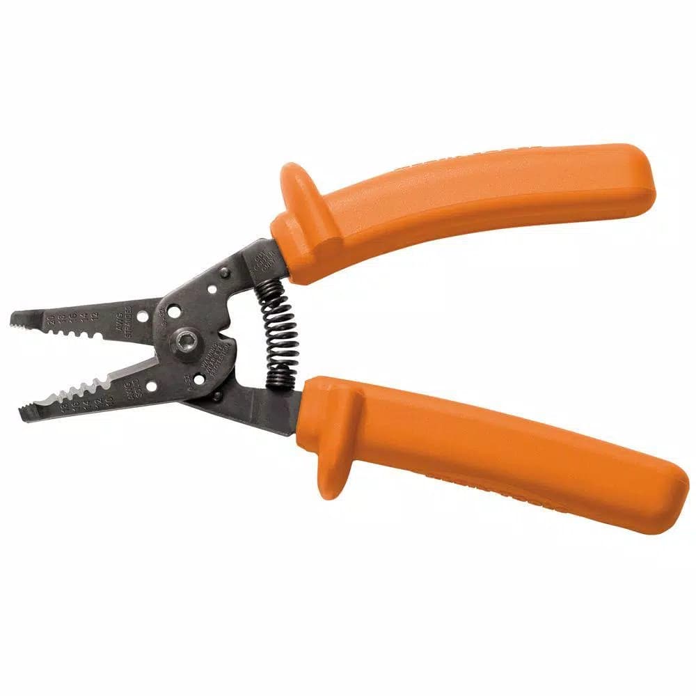 Klein Tools 8 in. Insulated Wire Stripper and Cutter for 10-18 AWG Solid and 12-20 AWG Stranded Wire