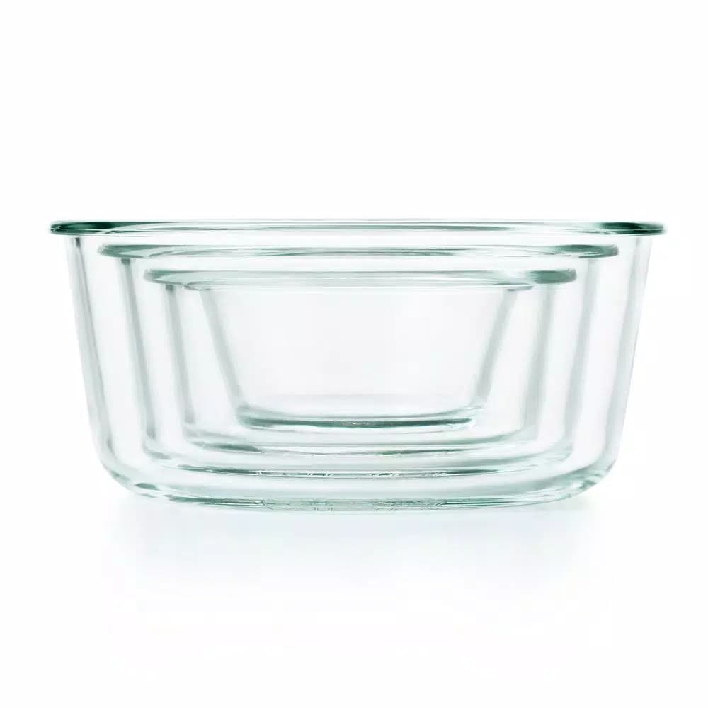 OXO Good Grips Smart Seal 8-Piece Borosilicate Glass Round Food Storage Container Set
