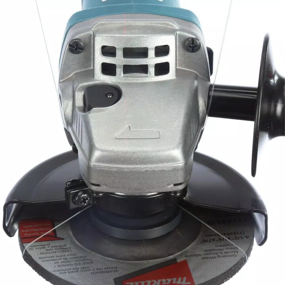 Makita 4-1/2 in. Corded Angle Grinder, 7.5 Amp, 11,000 RPM with Grinding Wheel