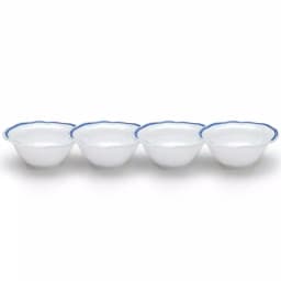 Q Squared Portsmouth 4-Piece Blue Melamine Dip Bowl Set - Coastal Nautical Design thumbnail 1