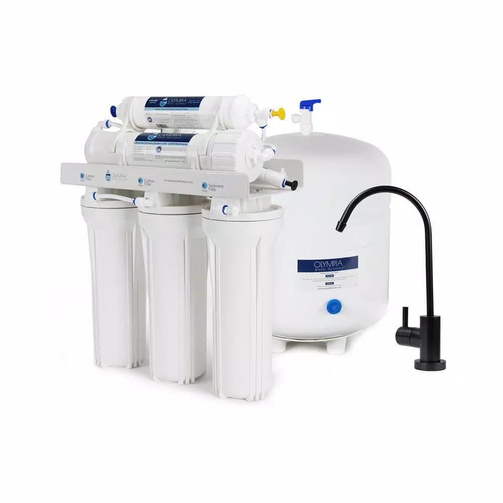 Olympia Water Systems 5-Stage Under-Sink Reverse Osmosis Water Filtration System with Oil Rubbed Bronze Faucet