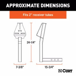 CURT Hitch-Mounted Spare Tire Mount for 2" Receiver thumbnail 3