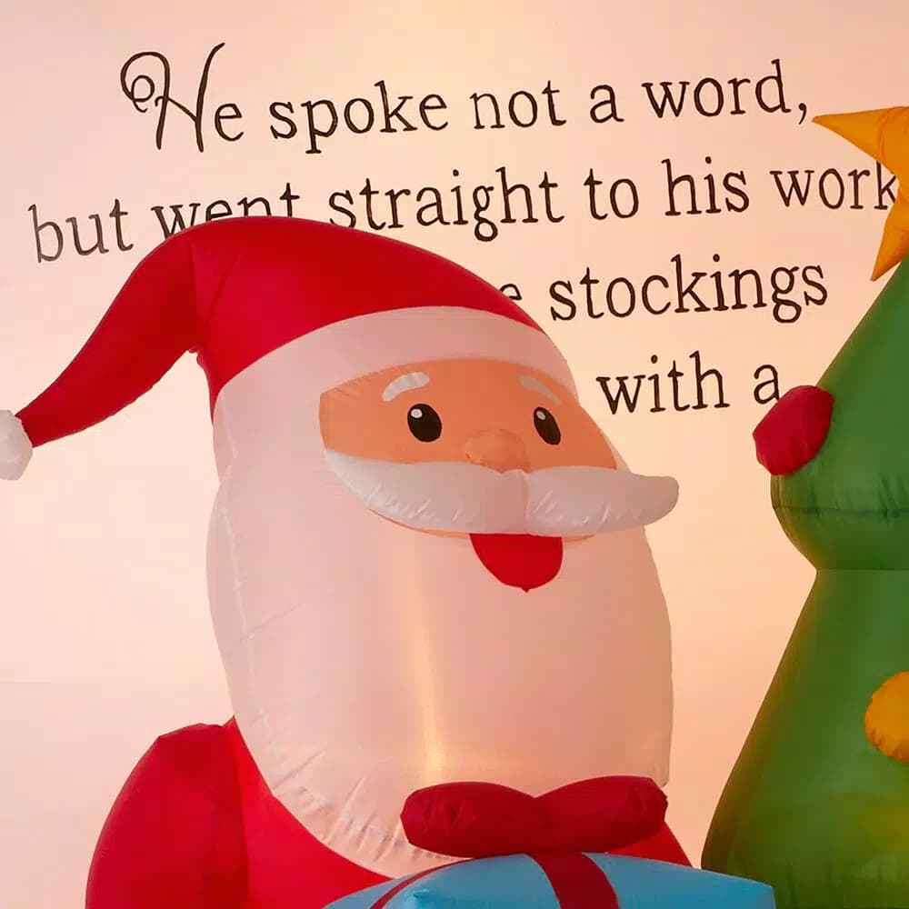 Airblown 6.56 ft. Inflatable Santa in Story Book Scene Christmas Decoration