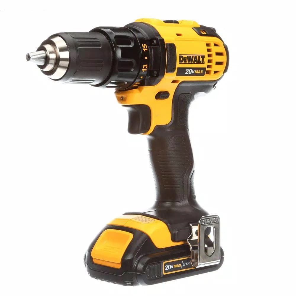 DEWALT 20V MAX Cordless Compact 1/2 in. Drill/Driver Kit with (2) 1.3Ah Batteries, Charger & Bag