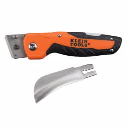 Klein Tools 2.5 in. Folding Cable Skinning Utility Knife with Replaceable Hawkbill Blade thumbnail 11