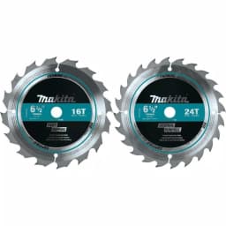 Makita 6-1/2 in. Carbide-Tipped Circular Saw Blade 2-Piece Set (16T & 24T) thumbnail 1
