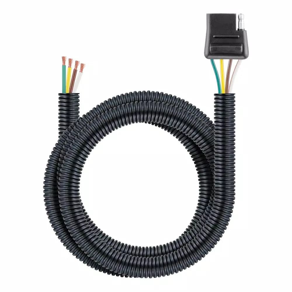 CURT Custom Vehicle-Trailer Wiring Harness, 4-Way Flat, for Astro, Blazer, Bravada, Jimmy, Safari with Quick T-Connector