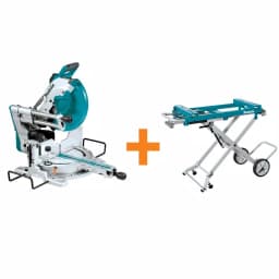 Makita 12 in. 15-Amp Dual-Bevel Sliding Compound Miter Saw with Laser and Portable Stand thumbnail 15
