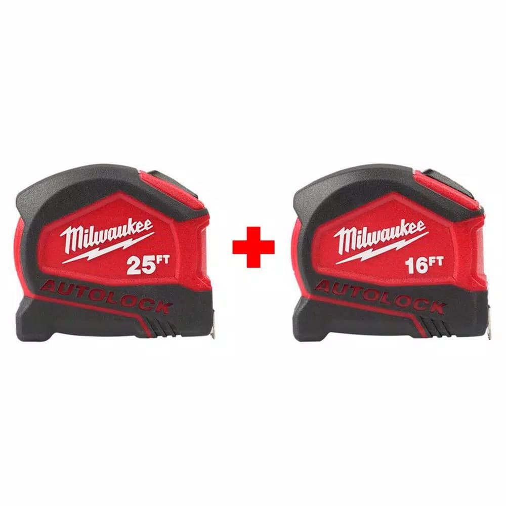 Milwaukee Compact Auto Lock Tape Measure 2-Pack (25 ft. and 16 ft.)