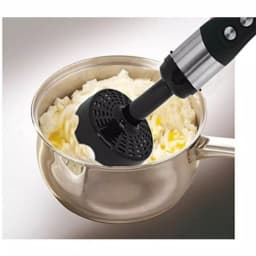 Ovente 6-Speed Hand Blender Potato Masher Attachment, Black thumbnail 4