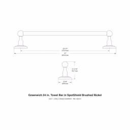 Delta Greenwich 24 in. Towel Bar in SpotShield Brushed Nickel thumbnail 6