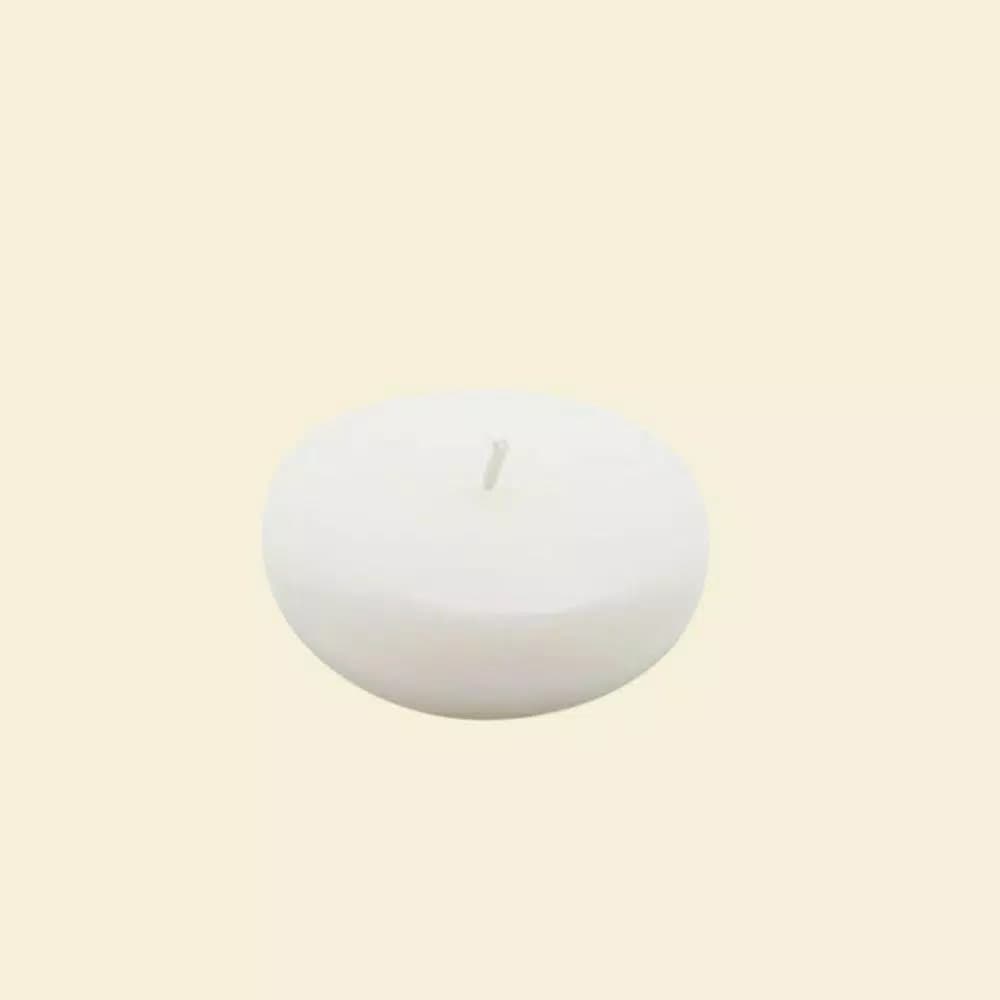 Zest Candle 2.25 in. White Floating Candles, Box of 24