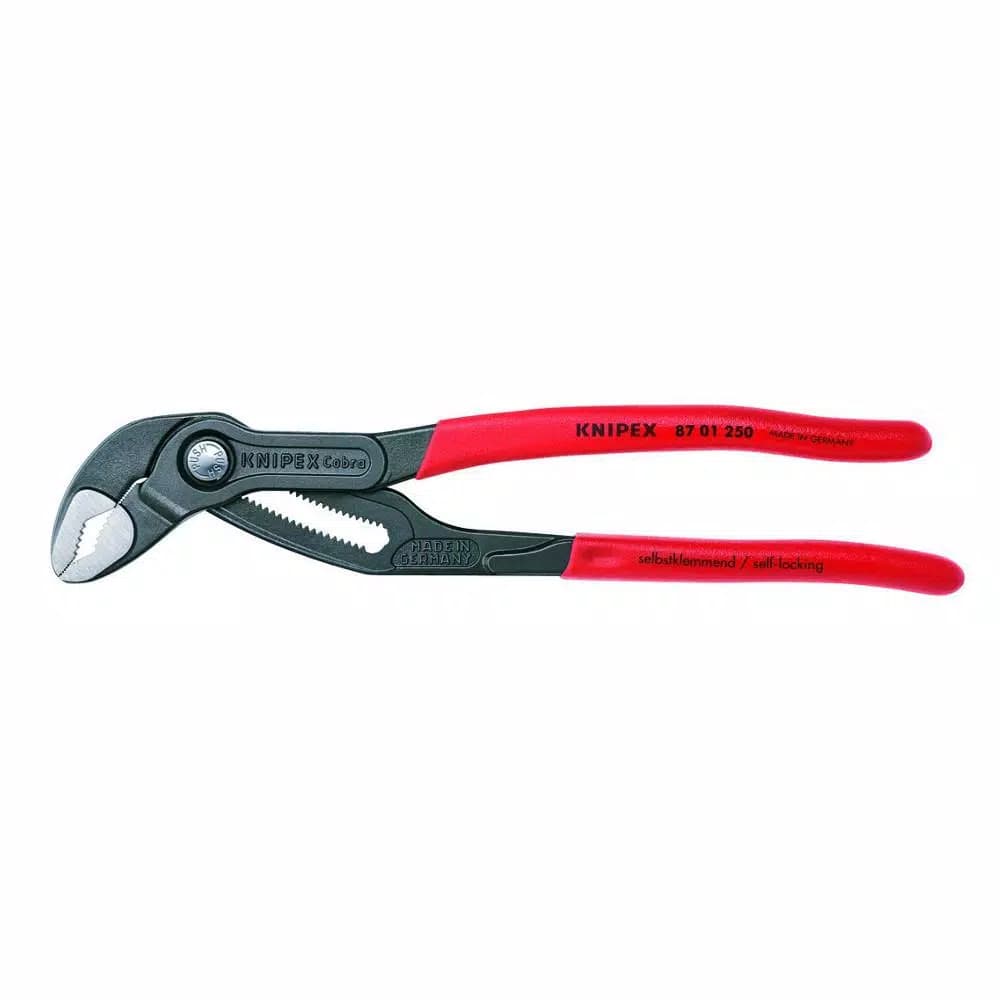 KNIPEX Forged Steel Cobra Pliers Set, 2-Piece, 61 HRC Induction-Hardened Teeth