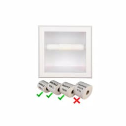 Unbranded Bradford Recessed Toilet Paper Holder, White Plastic with Bevel Frame thumbnail 5