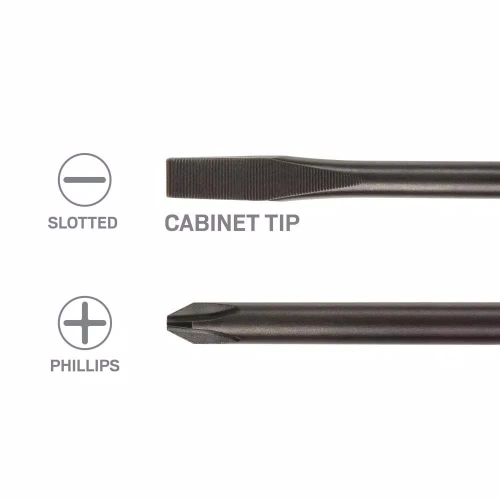 TEKTON 4-Piece Screwdriver Set with Three-Sided Ergonomic Handles