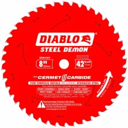 Diablo 8 in. Steel Demon Cermet II Carbide Circular Saw Blade, 42-Tooth for Ferrous Metals & Stainless Steel thumbnail 1