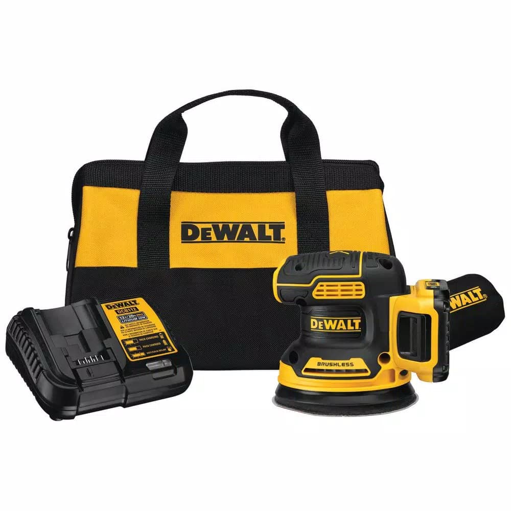 DEWALT 20V MAX XR Brushless 5 in. Random Orbital Sander Kit with 2.0 Ah Battery & Bonus Jigsaw