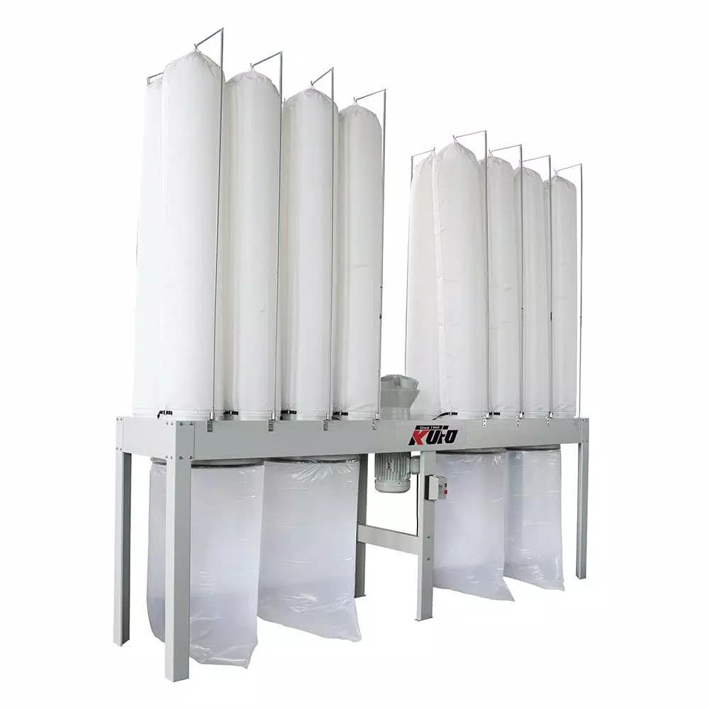 Kufo Seco UFO-104H2 10 HP Vertical Bag Dust Collector, 7027 CFM, 220V/440V 3-Phase