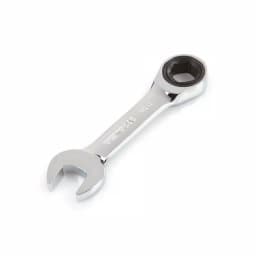 TEKTON 1/2 in. Stubby Ratcheting Combination Wrench, 6-Point Box End thumbnail 1