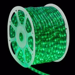 Wintergreen Lighting 150 ft. Green LED Rope Light Kit, 1800 Lights, Dimmable & Weather Resistant thumbnail 1