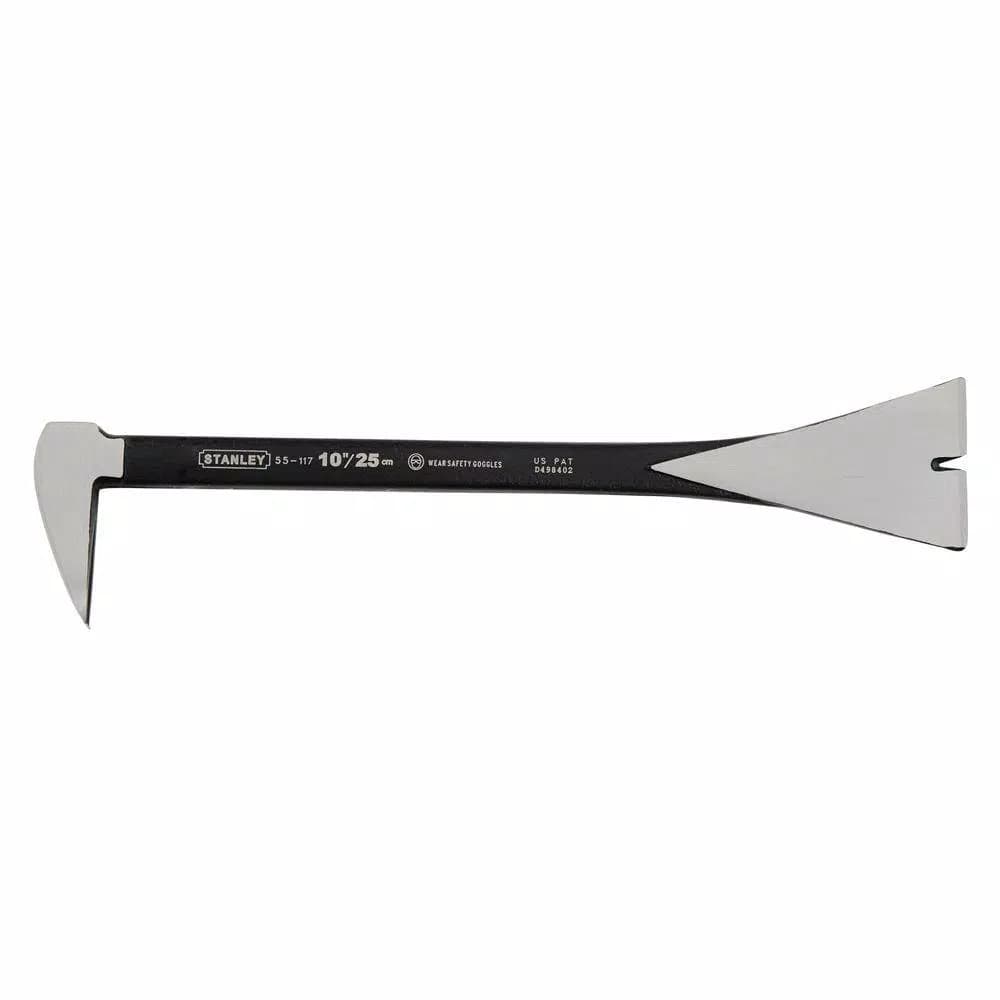 Stanley 10 in. Precision Molding Pry Bar, Forged High Carbon Spring Steel