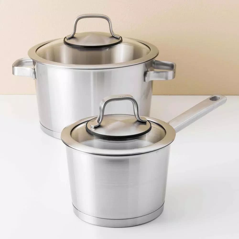 BergHOFF Essentials Manhattan 3.2 qt. Stainless Steel Casserole Dish with Glass Lid