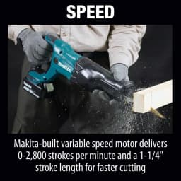 Makita 18V LXT Lithium-Ion Cordless Reciprocating Saw Kit with 5.0Ah Batteries and Charger thumbnail 8