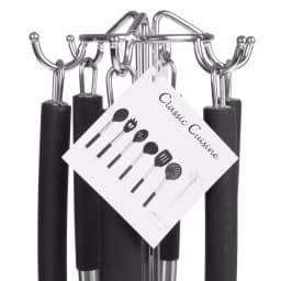 Classic Cuisine 7-Piece Stainless Steel and Silicone Kitchen Utensil Set with Holder thumbnail 6