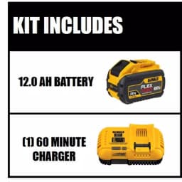 DEWALT FLEXVOLT 12.0 Ah 20V/60V MAX Lithium-Ion Battery with Fan Cooled Fast Charger Set thumbnail 2
