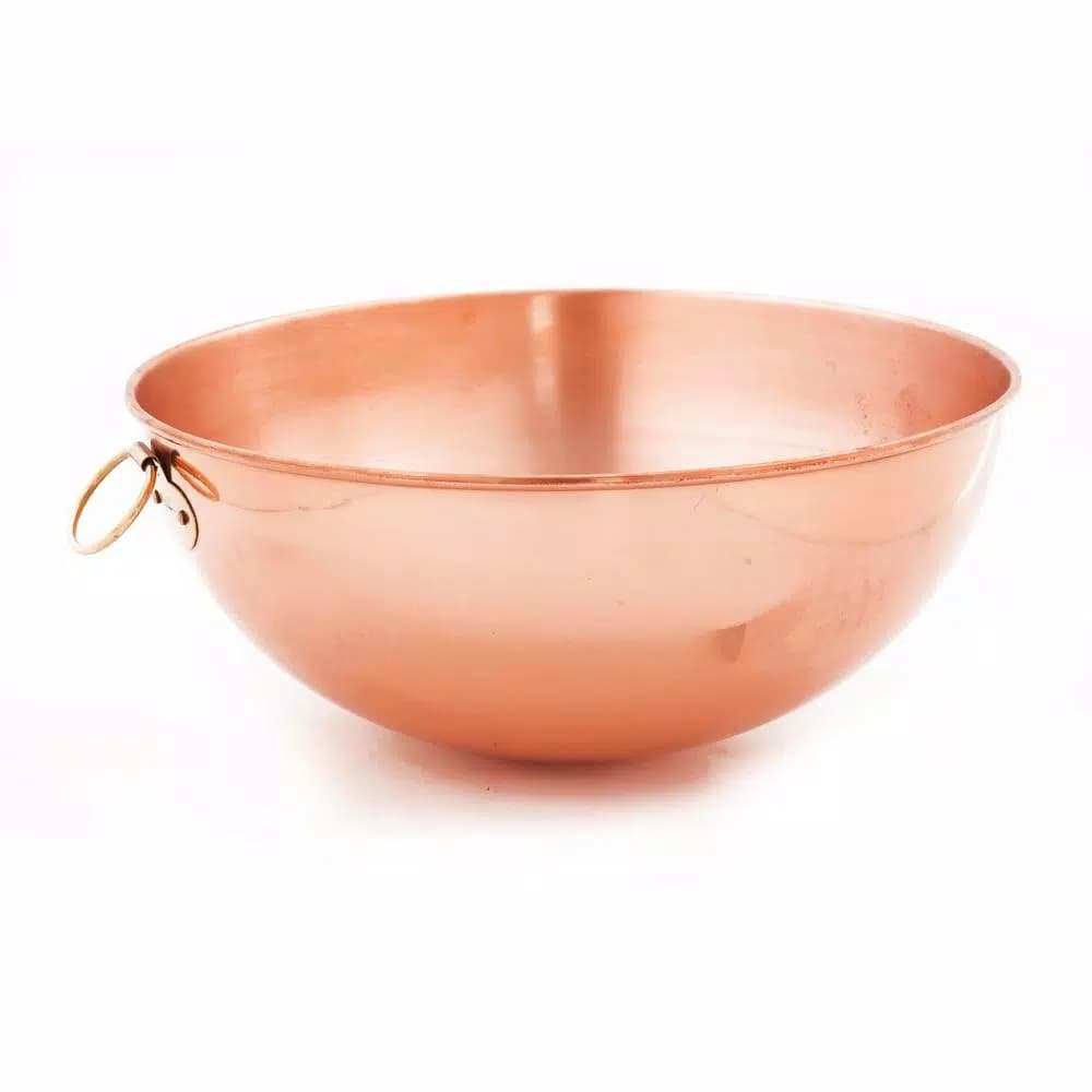 Old Dutch 4.5 Qt. Solid Copper Beating Bowl for Egg Whites and Baking