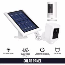 Wasserstein Solar Panel for Ring Spotlight Cam & Stick Up Cam Battery, 2-Pack, White thumbnail 2