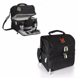 ONIVA Pranzo Maryland Terrapins Black Insulated Lunch Bag with Utensil Set thumbnail 2