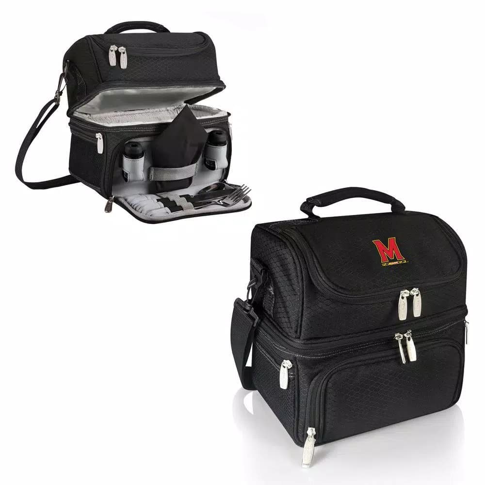 ONIVA Pranzo Maryland Terrapins Black Insulated Lunch Bag with Utensil Set