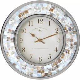 FirsTime and Co. Pearl Mosaic Wall Clock - Coastal Shell Design, 10.25 in. thumbnail 2
